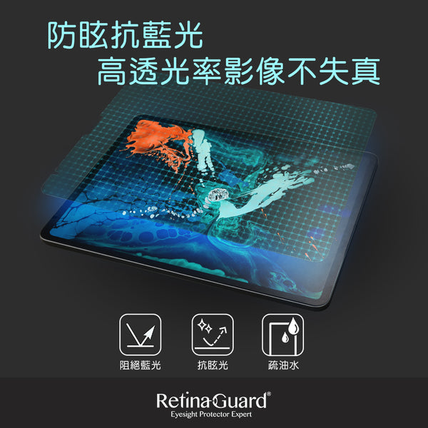 RetinaGuard 視網盾 iPhone 11 Pro Max / iPhone Xs Max 霧面抗眩防藍光保護膜 - RetinaGuard 視網盾抗藍光保護貼, iPhone X 防藍光鋼化玻璃保護貼, iPhone 8, iPhone 7, iPad Pro 防藍光玻璃保護貼