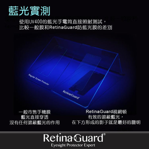 RetinaGuard 視網盾 iPhone Xs / X 防藍光鋼化玻璃保護貼│黑框款 - RetinaGuard 視網盾抗藍光保護貼, iPhone X 防藍光鋼化玻璃保護貼, iPhone 8, iPhone 7, iPad Pro 防藍光玻璃保護貼
