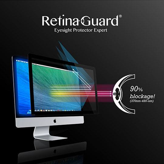 RetinaGuard 視網盾 iMac 21.5" 防藍光螢幕護目鏡 - RetinaGuard 視網盾抗藍光保護貼, iPhone X 防藍光鋼化玻璃保護貼, iPhone 8, iPhone 7, iPad Pro 防藍光玻璃保護貼